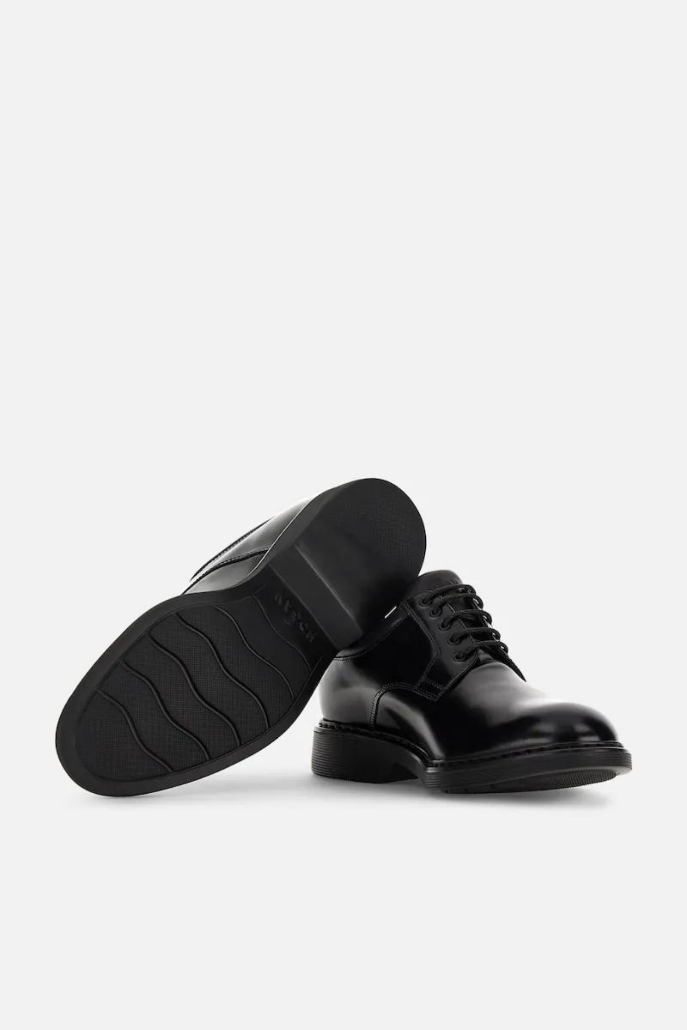 Hogan Derby H576 in Black Leather Men-5