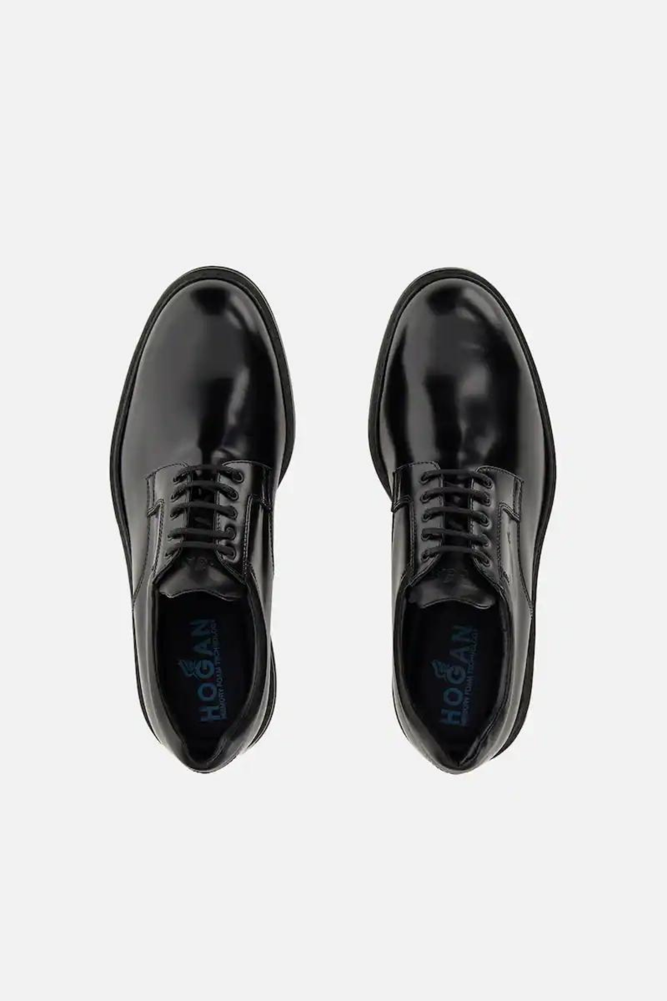 Hogan Derby H576 in Black Leather Men-2