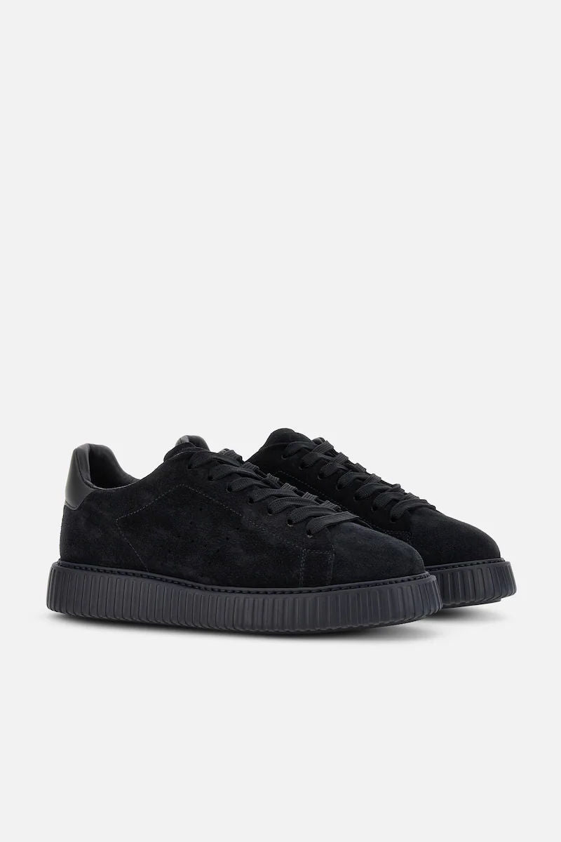 Hogan H-Stripe in Camoscio Blu Uomo-2