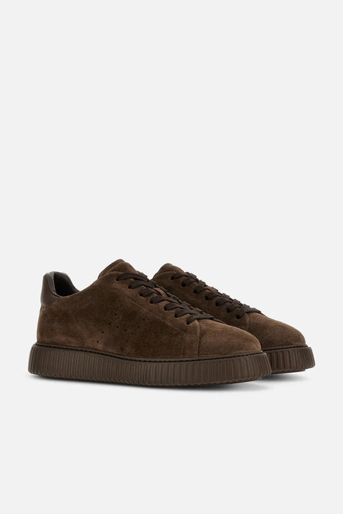 Hogan H-Stripe in Camoscio Marrone Uomo-2