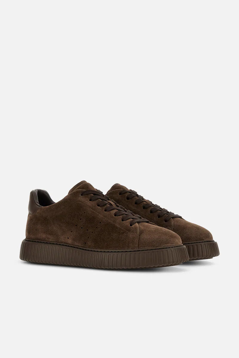Hogan H-Stripe in Camoscio Marrone Uomo-2