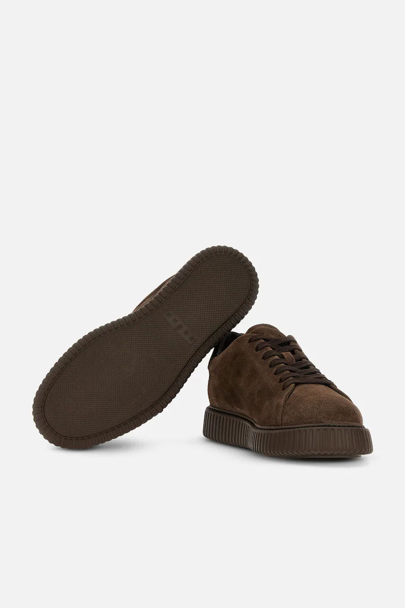 Hogan H-Stripe in Camoscio Marrone Uomo-4