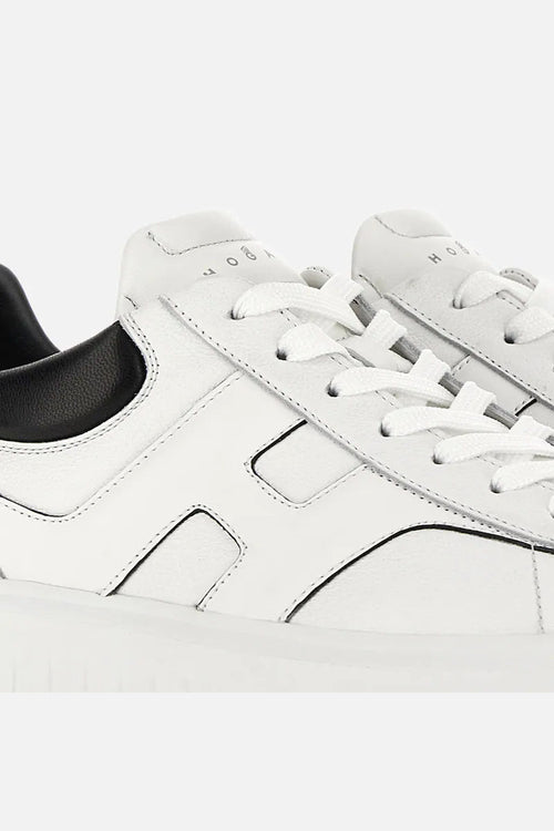 Hogan H-Stripe in Pelle Bianco/Nero Uomo-2