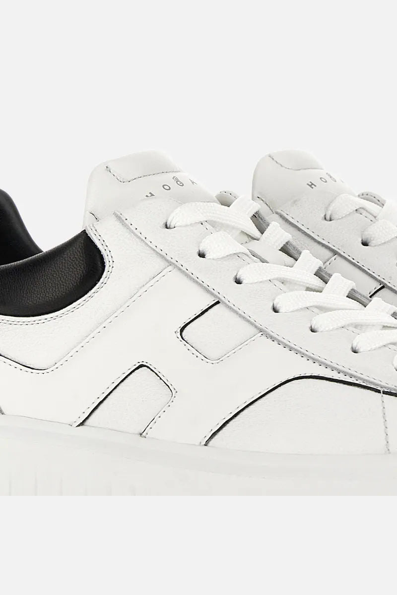 Hogan H-Stripe in Pelle Bianco/Nero Uomo-2