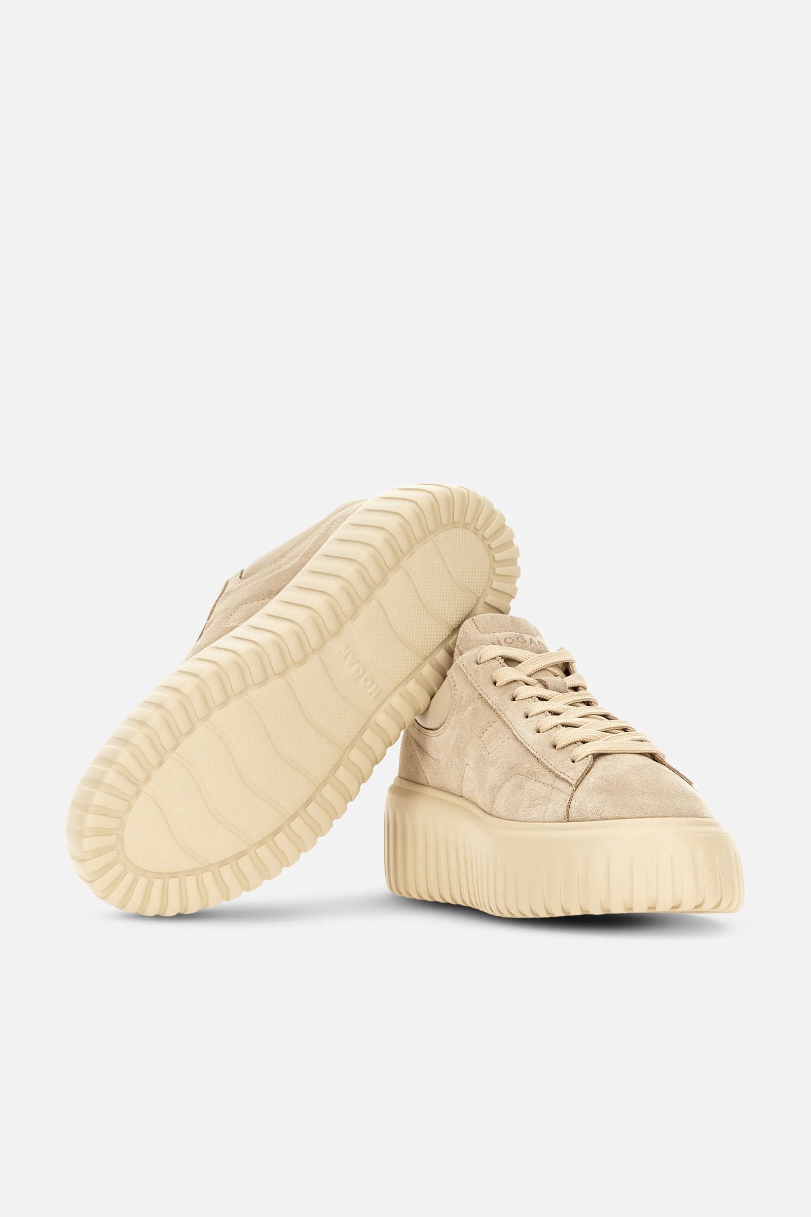 Hogan H-stripe Suede Beige chiaro Donna-5