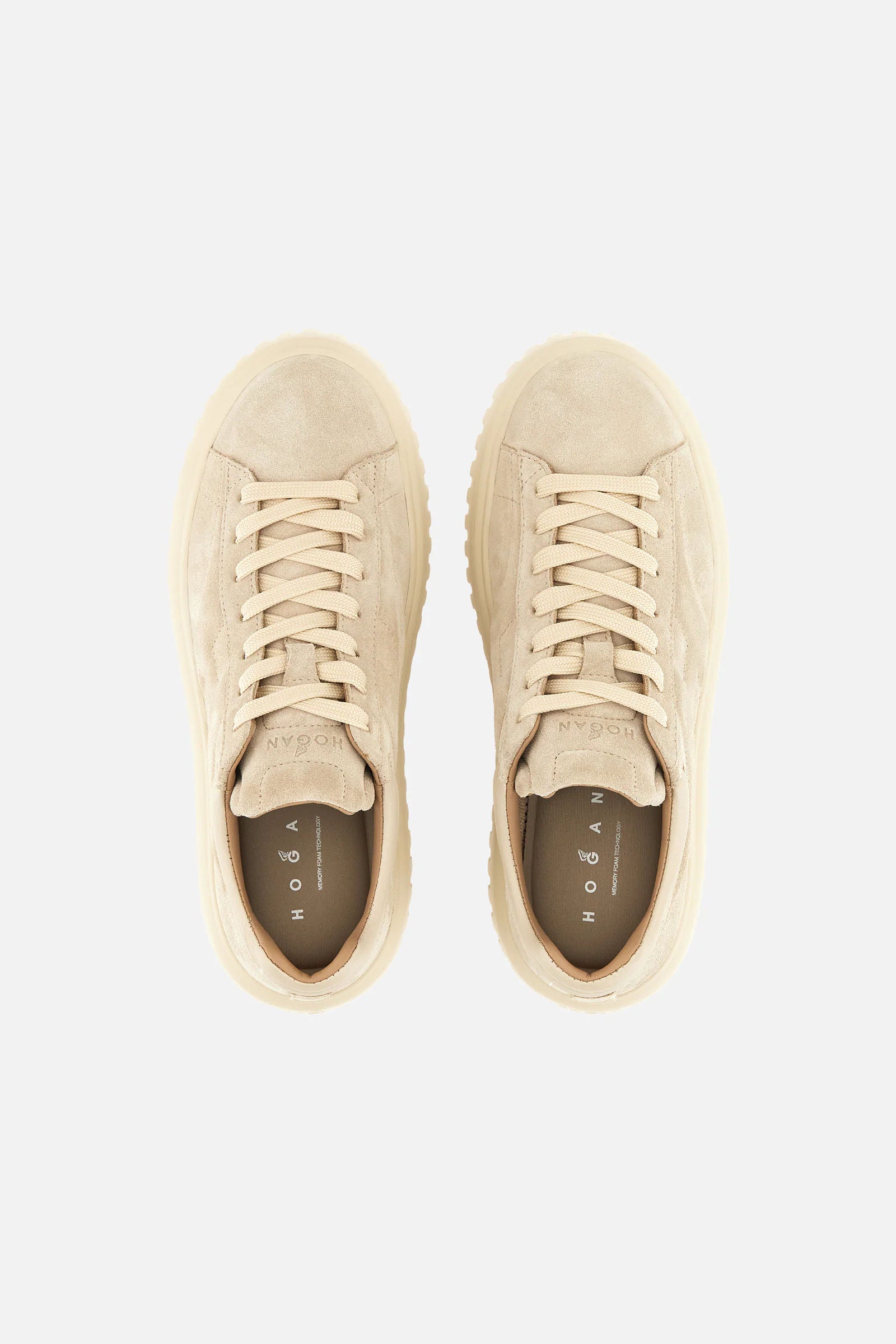 Hogan H-stripe Suede Beige chiaro Donna-6