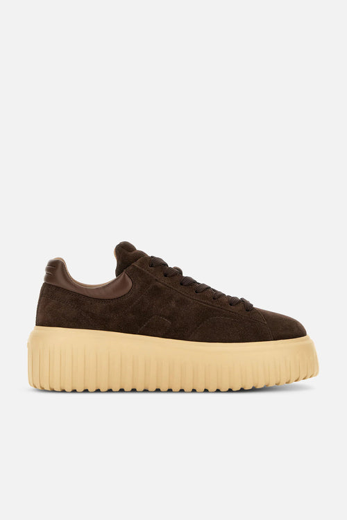 Hogan H-stripe Suede Cioccolato Donna
