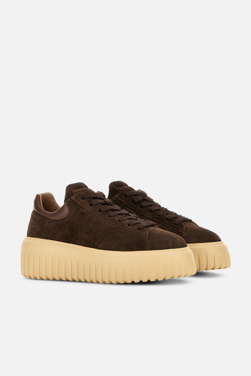 Hogan H-stripe Suede Cioccolato Donna-2
