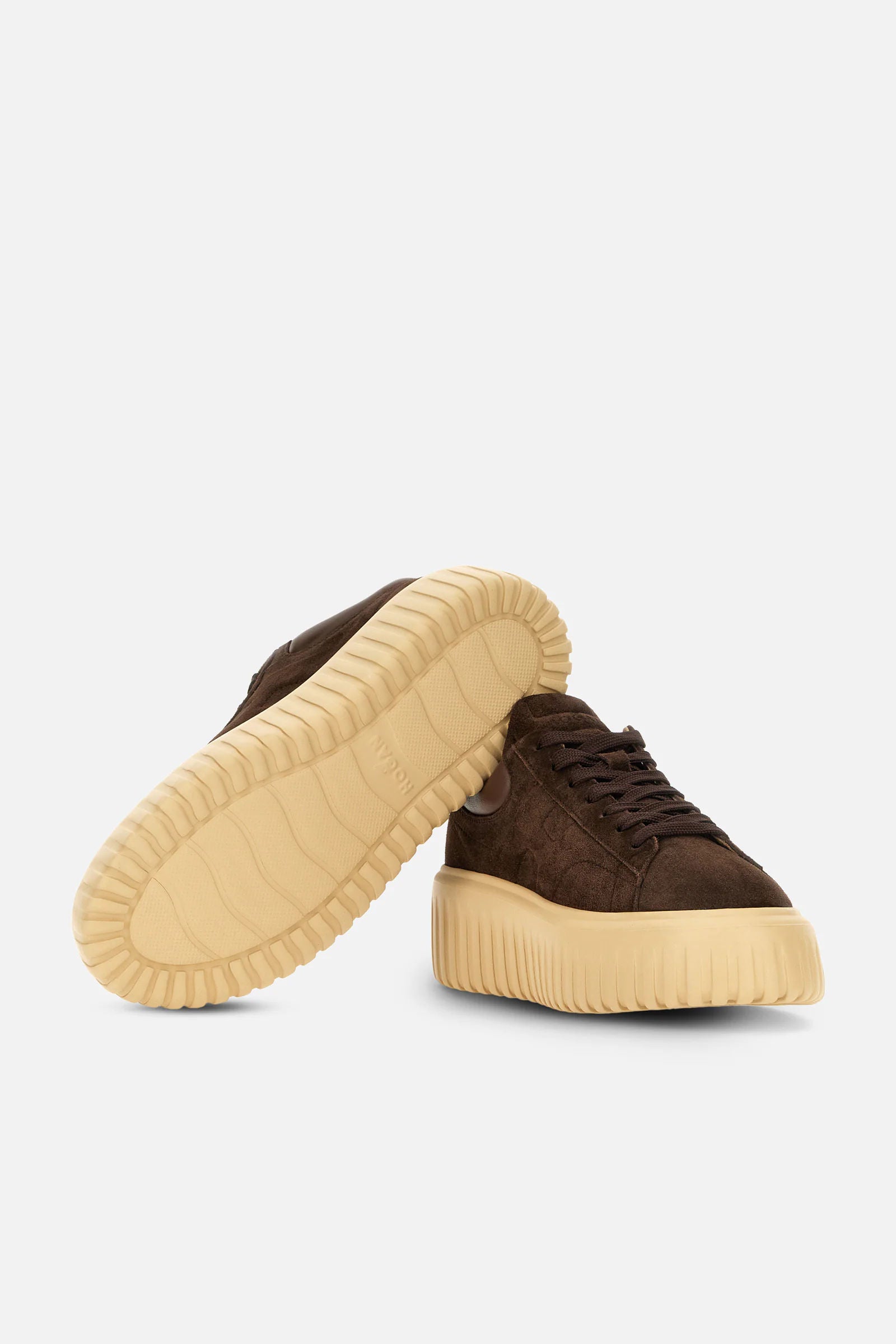 Hogan H-stripe Suede Cioccolato Donna-4