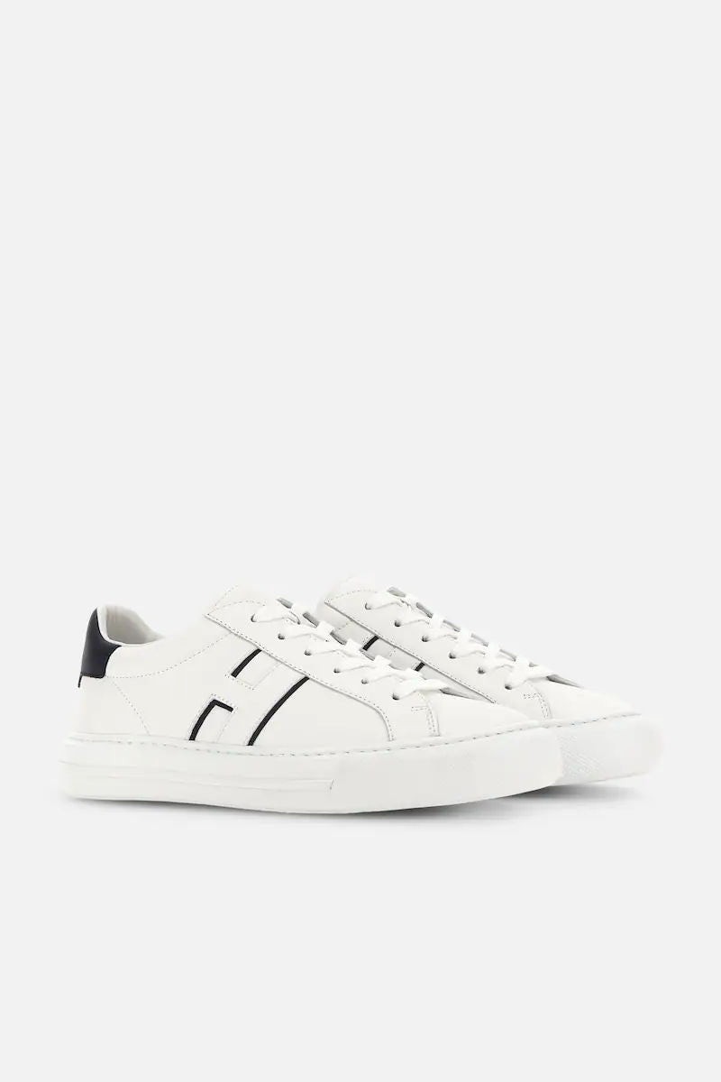 Hogan H6910 Rebel in Pelle Bianco/Blu Uomo-3