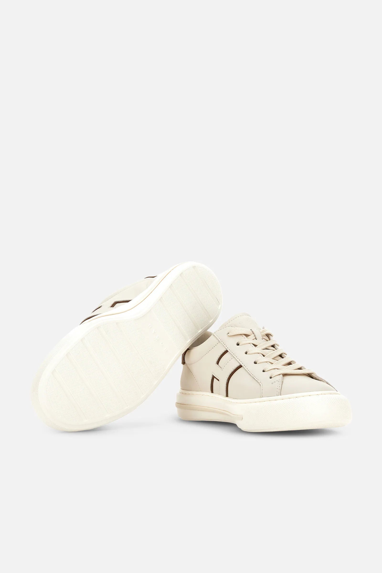 Hogan H691 Pelle Sneaker Yogurt Uomo-4