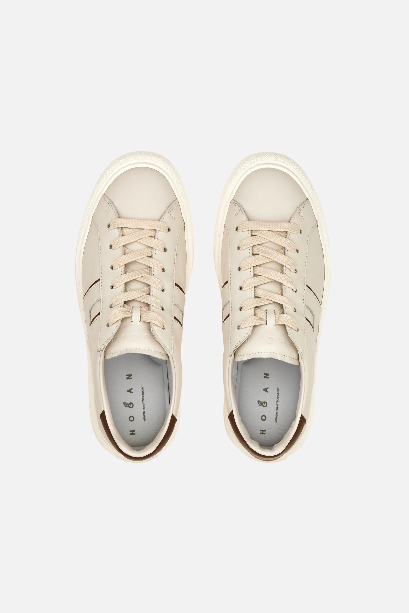 Hogan H691 Pelle Sneaker Yogurt Uomo-5