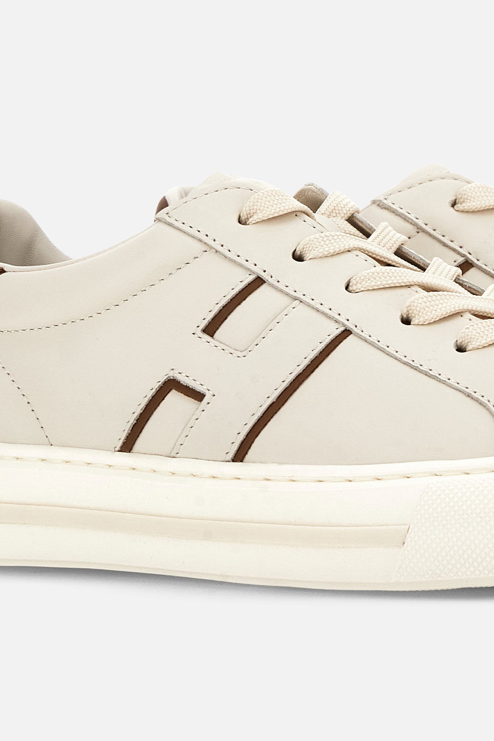 Hogan H691 Pelle Sneaker Yogurt Uomo-6