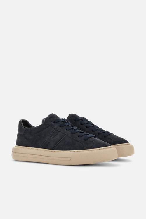 Hogan H691 Suede Sneaker Blu Uomo-2