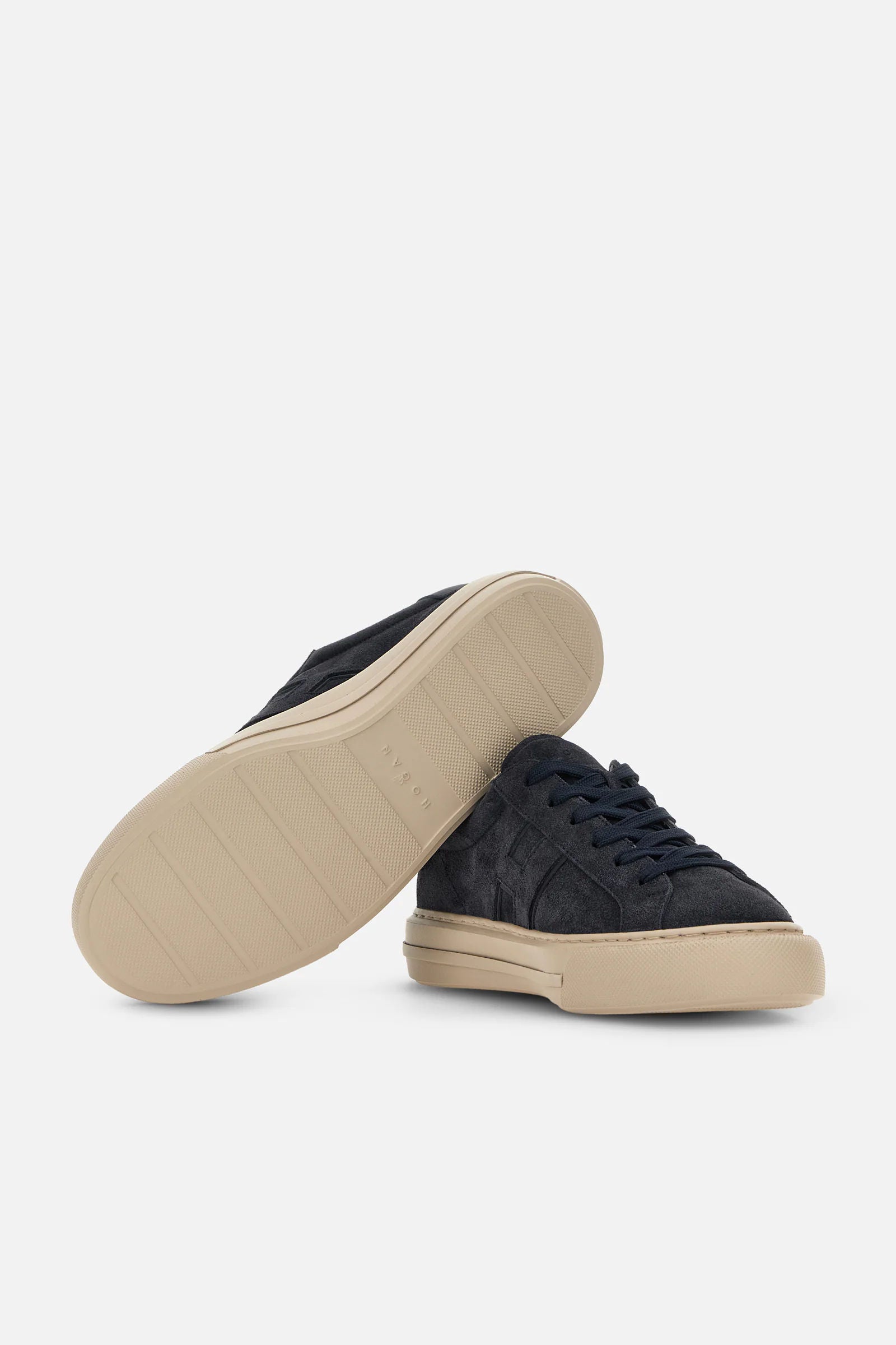 Hogan H691 Suede Sneaker Blu Uomo-4