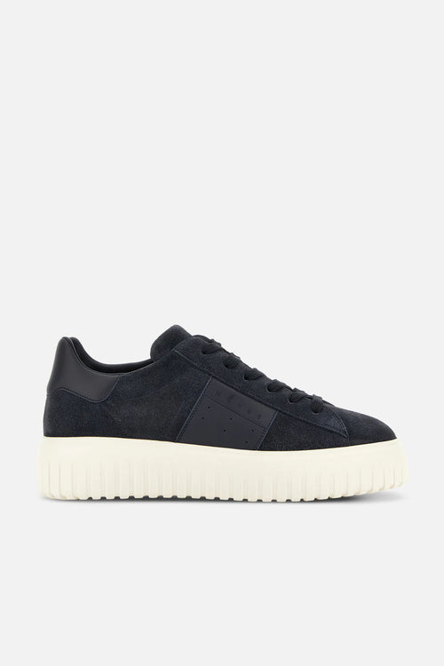 Hogan H Stripe Banda Suede Blu Uomo