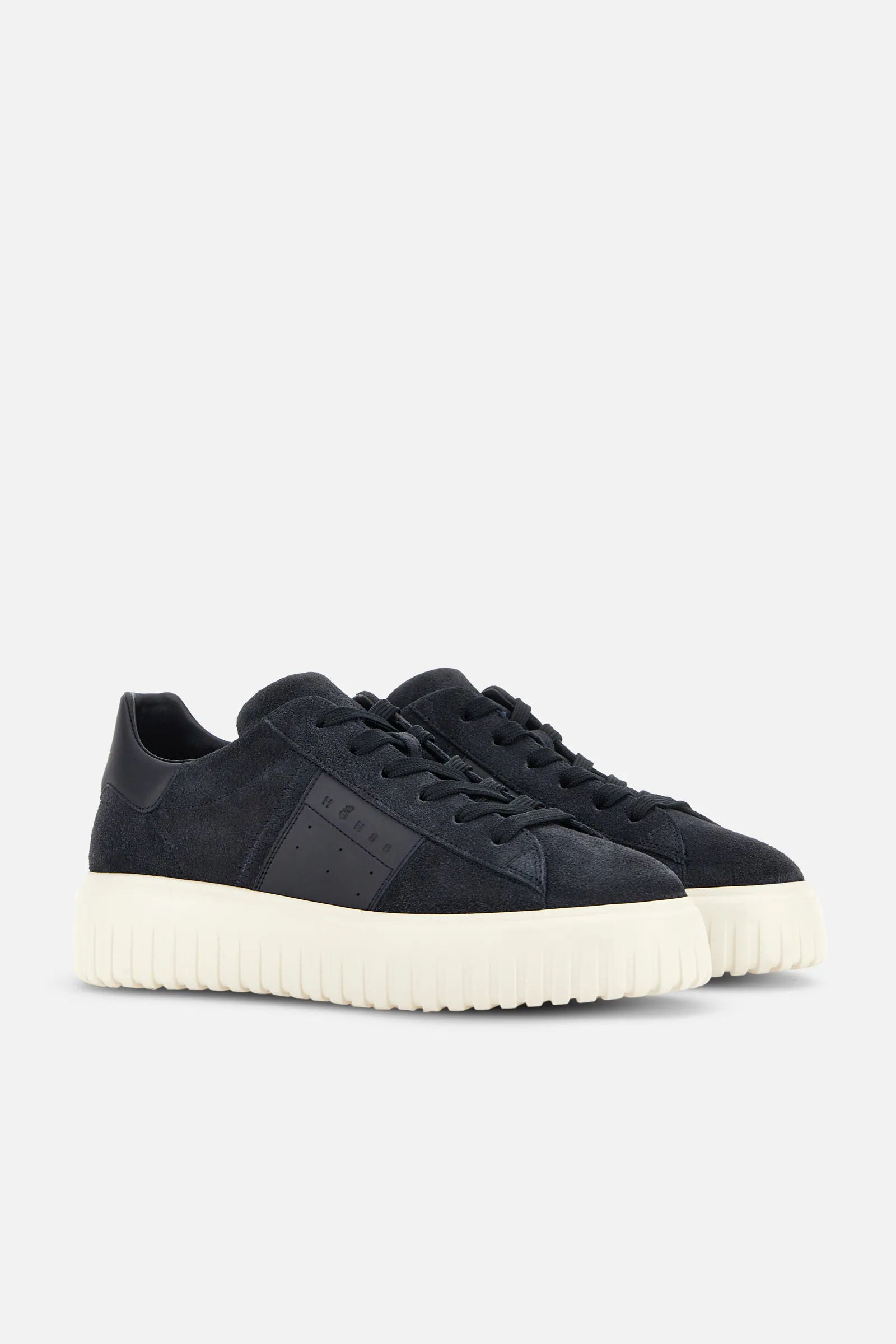 Hogan H Stripe Banda Suede Blu Uomo-2