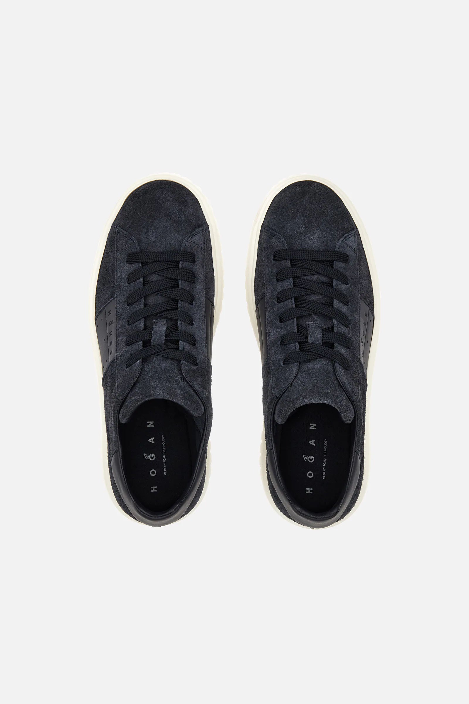 Hogan H Stripe Banda Suede Blu Uomo-5