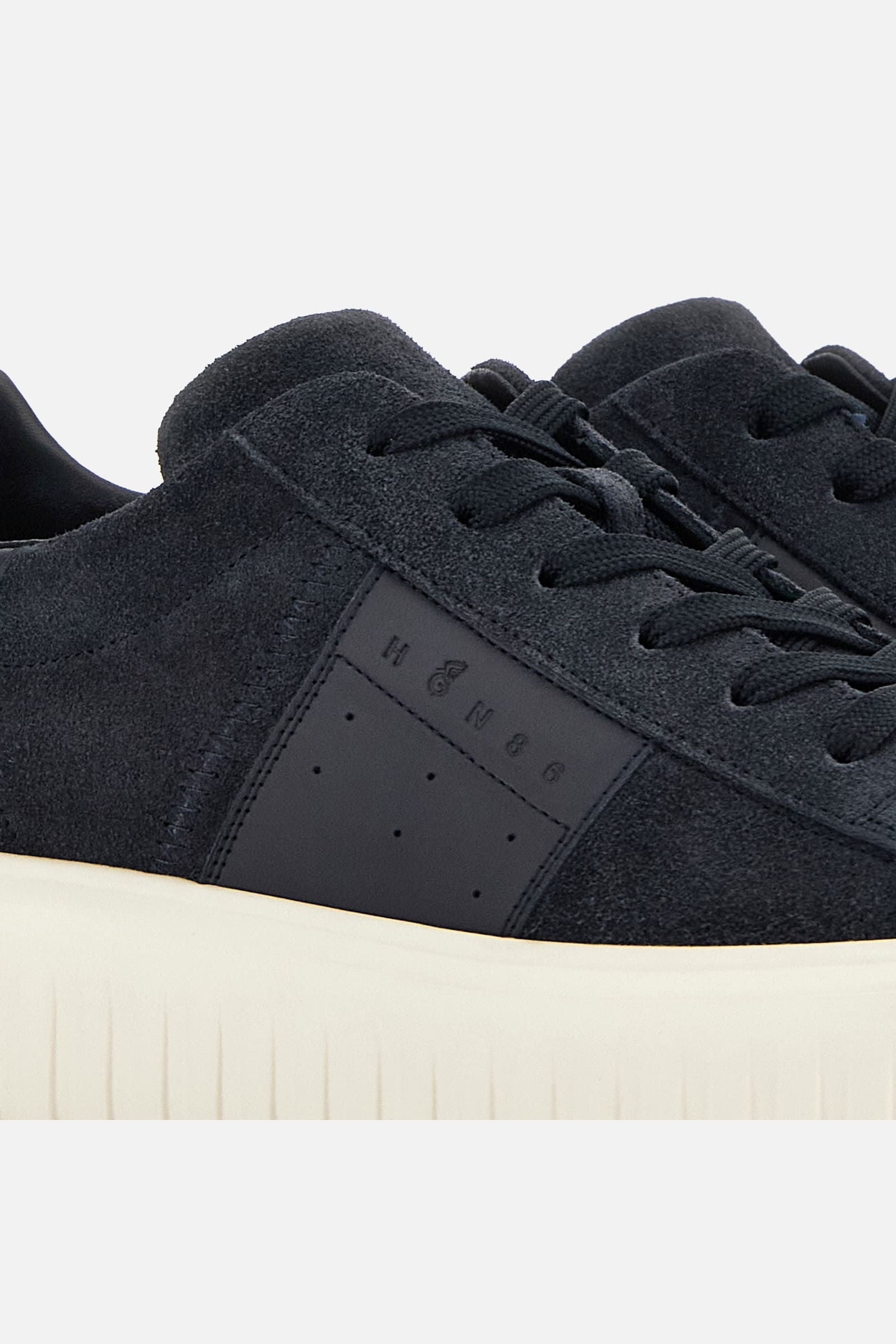 Hogan H Stripe Banda Suede Blu Uomo-6