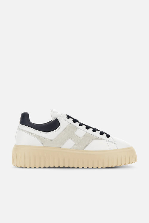 Hogan H Stripe Pelle Bianco/blu Uomo