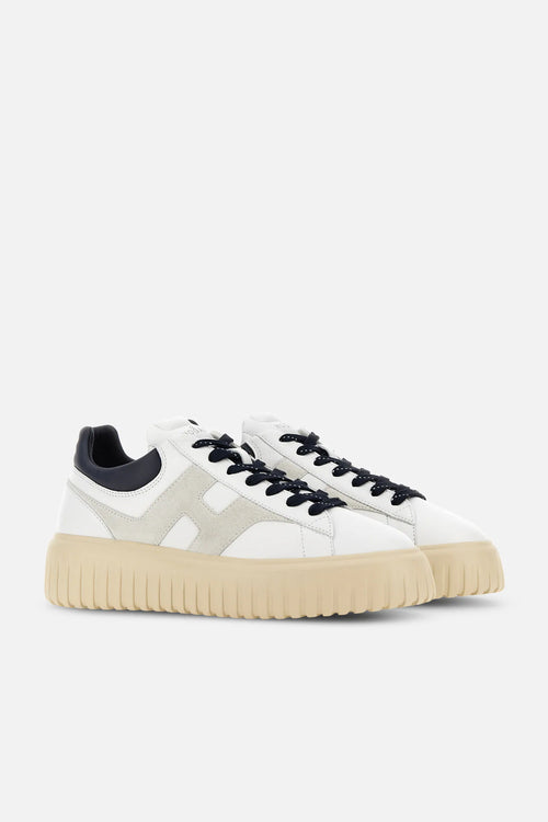 Hogan H Stripe Pelle Bianco/blu Uomo-2