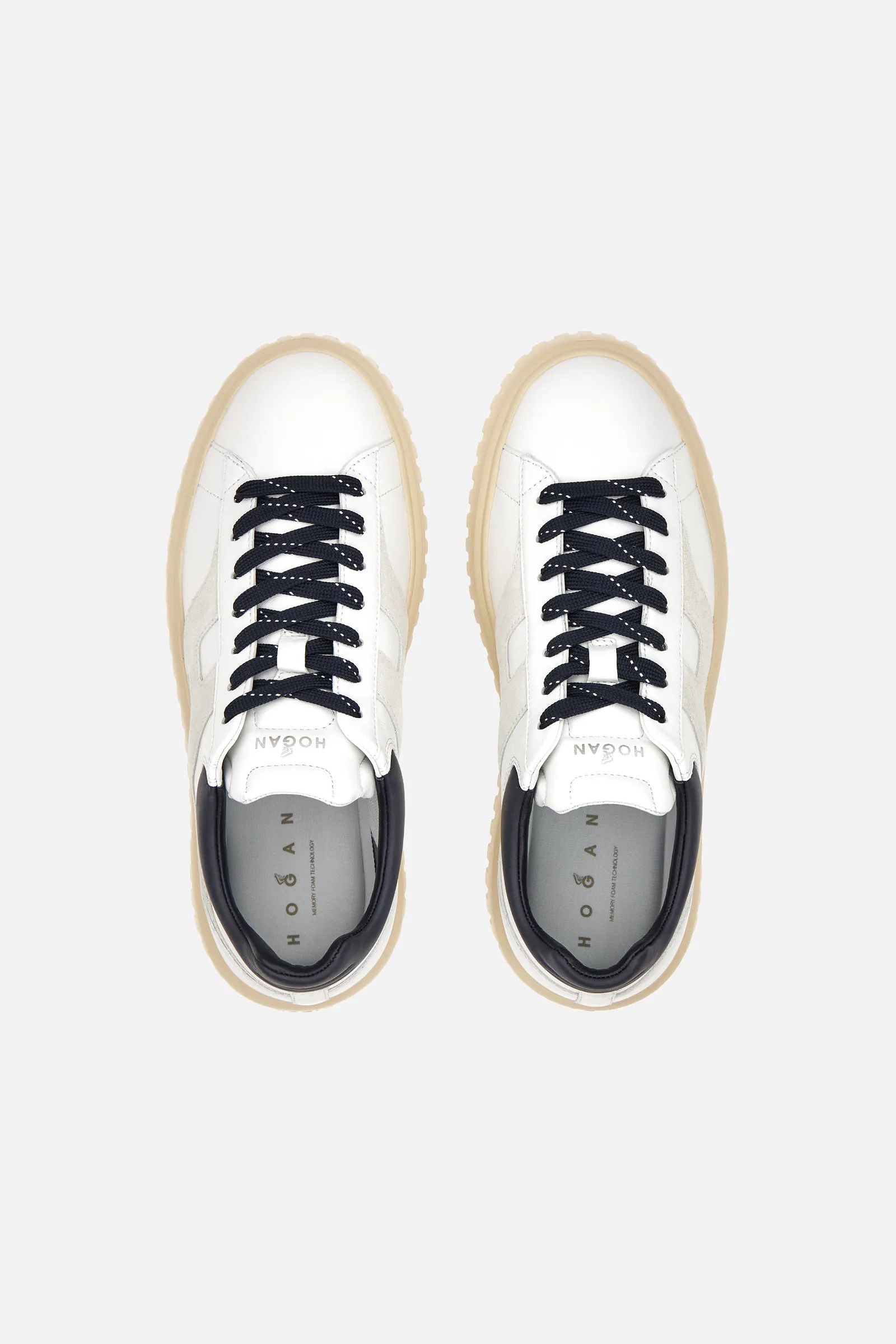 Hogan H Stripe Pelle Bianco/blu Uomo-5