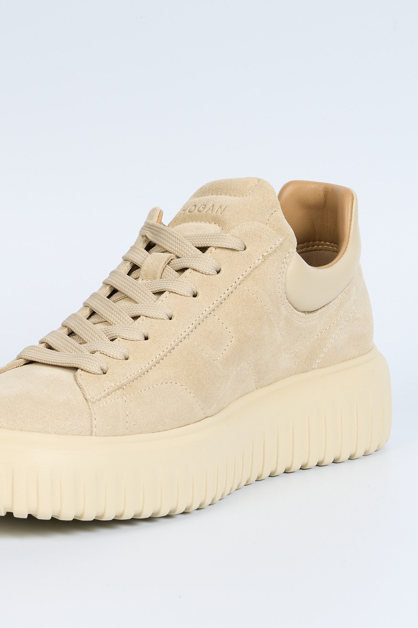 Hogan H Stripe Suede Beige chiaro Uomo-5