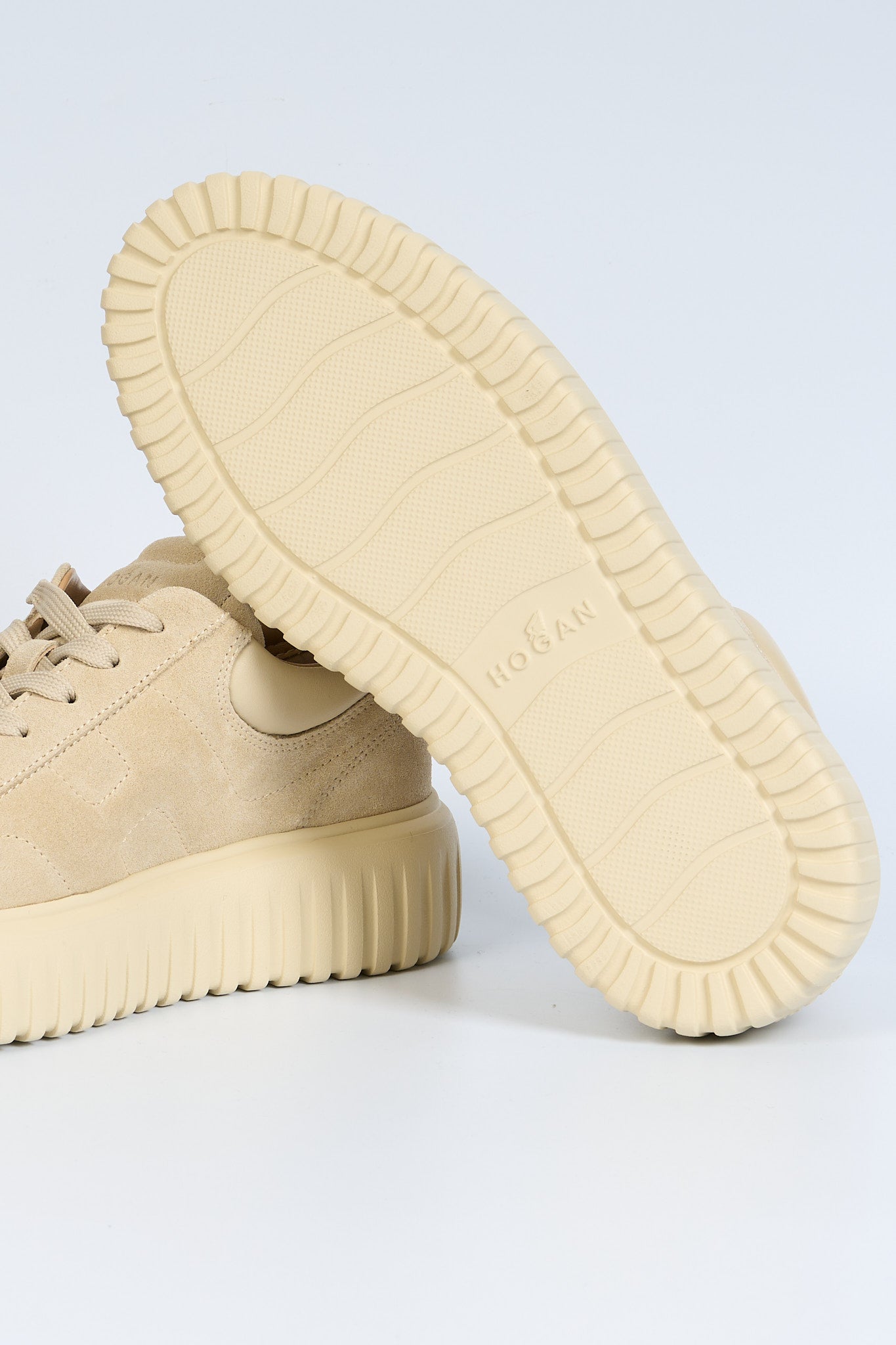 Hogan H Stripe Suede Beige chiaro Uomo-7