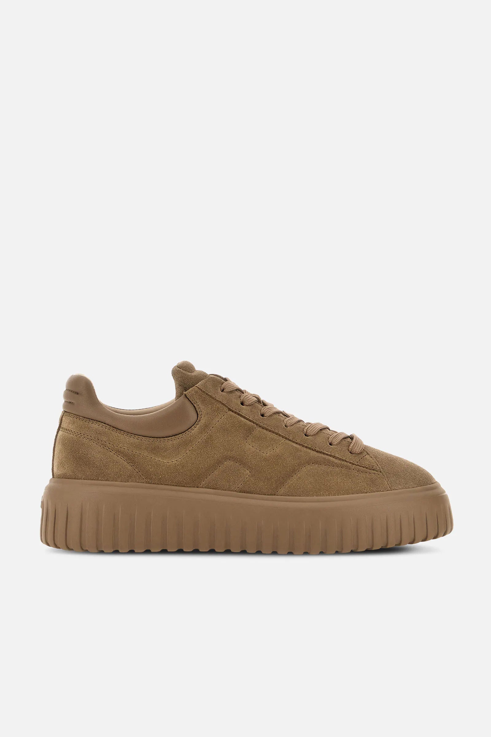 Hogan H Stripe Suede Cammello Uomo-1