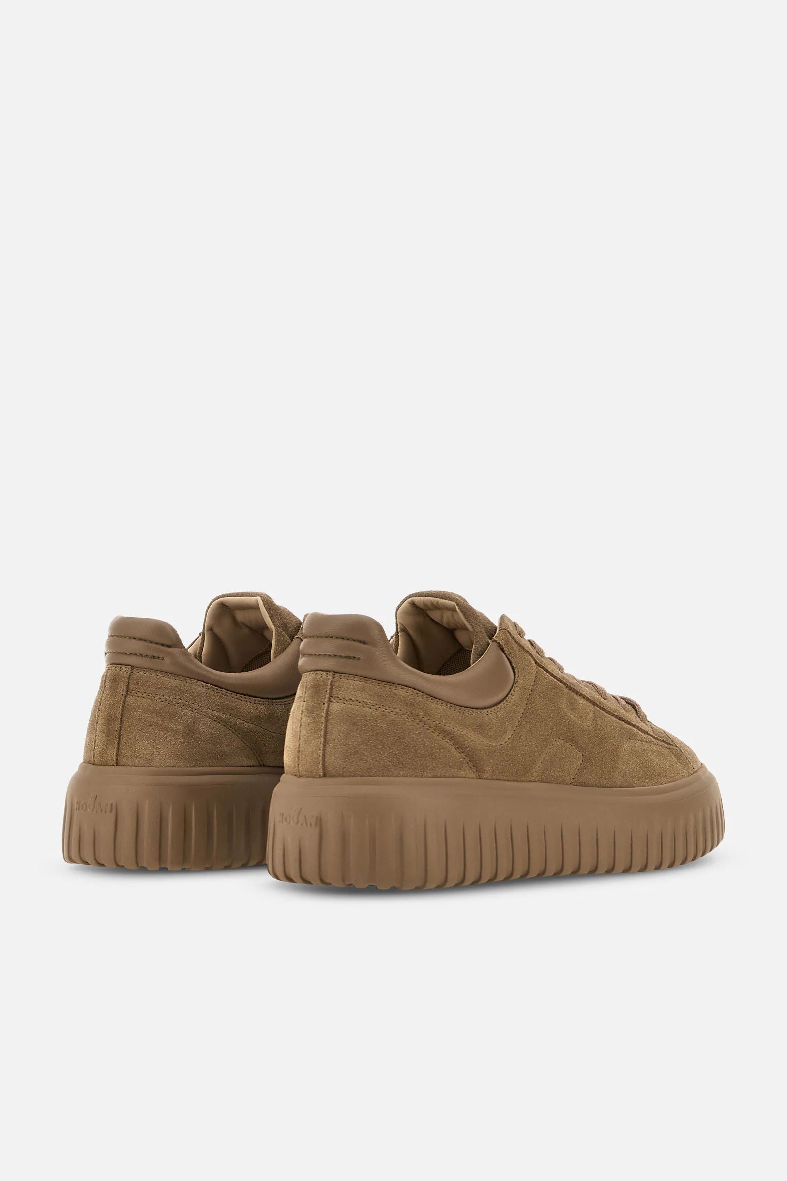 Hogan H Stripe Suede Cammello Uomo-3