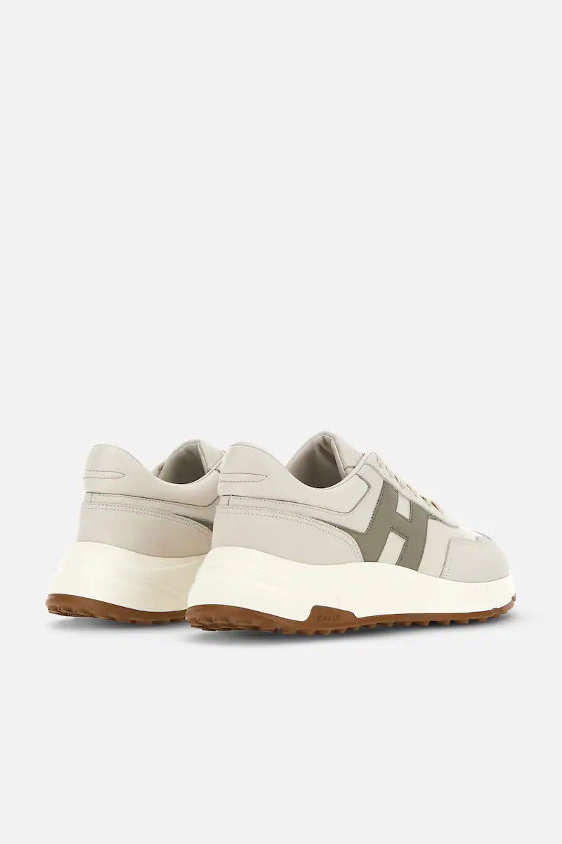 Hogan Hyperlight in Pelle Avorio/verde Uomo-3