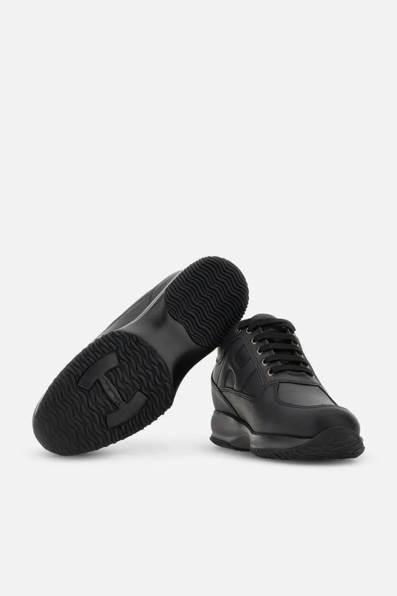 Hogan Interactive Leather Black Men-4