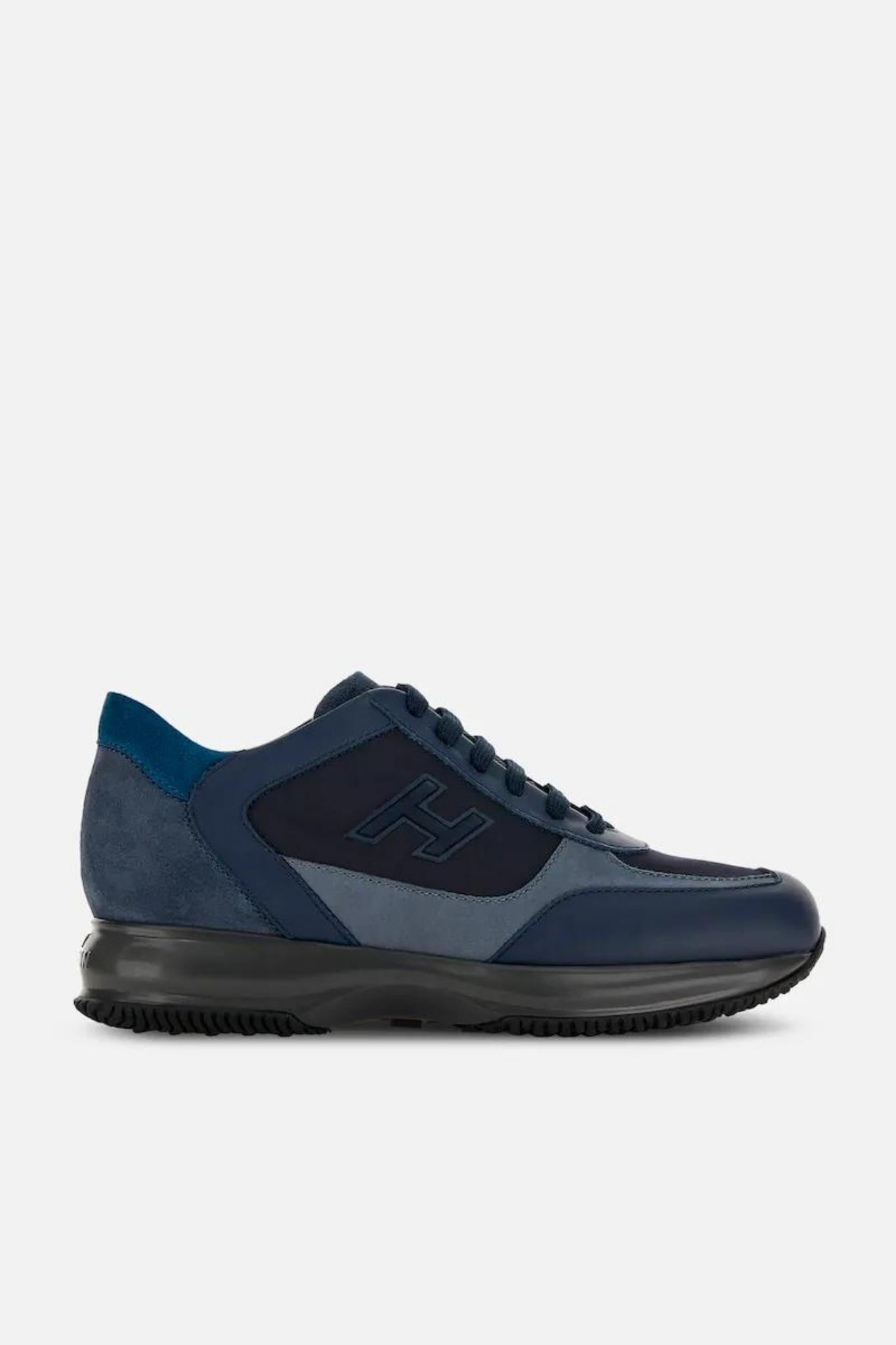 Hogan Interactive Leather and Suede Blue Men-1