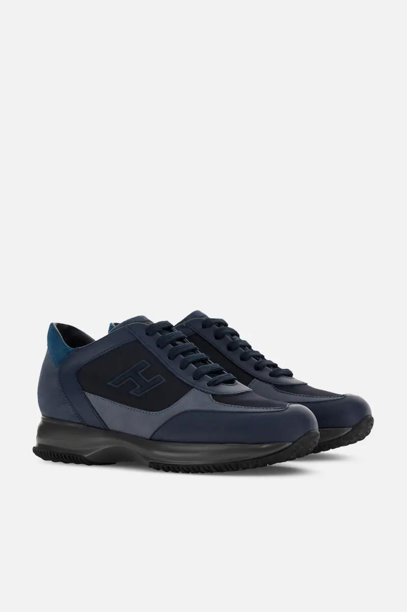 Hogan Interactive Leather and Suede Blue Men-2