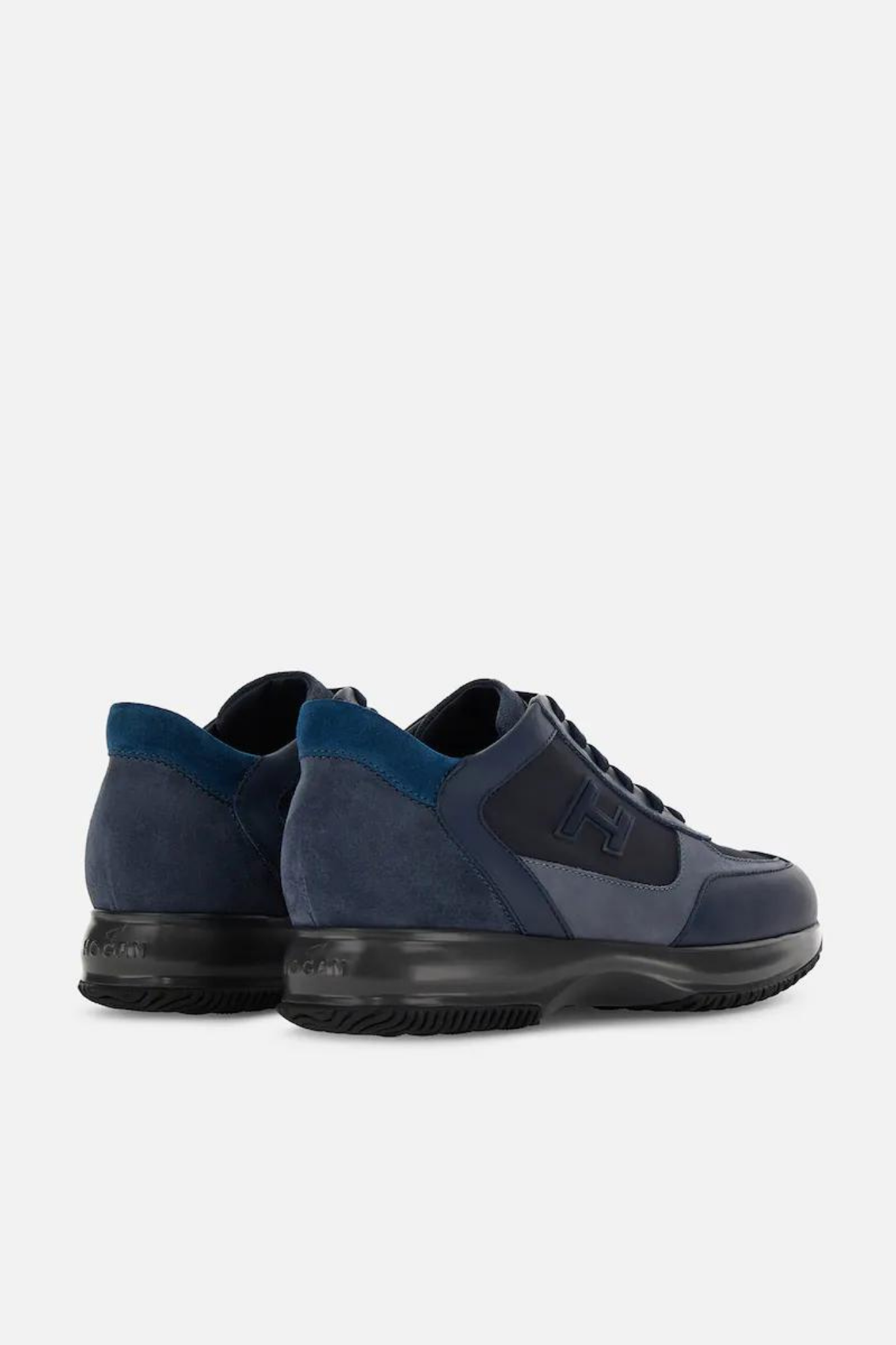 Hogan Interactive Leather and Suede Blue Men-3