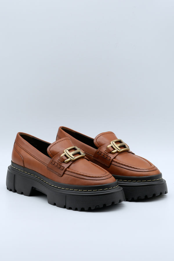 Hogan Women's Leather Chain Moccasin-2