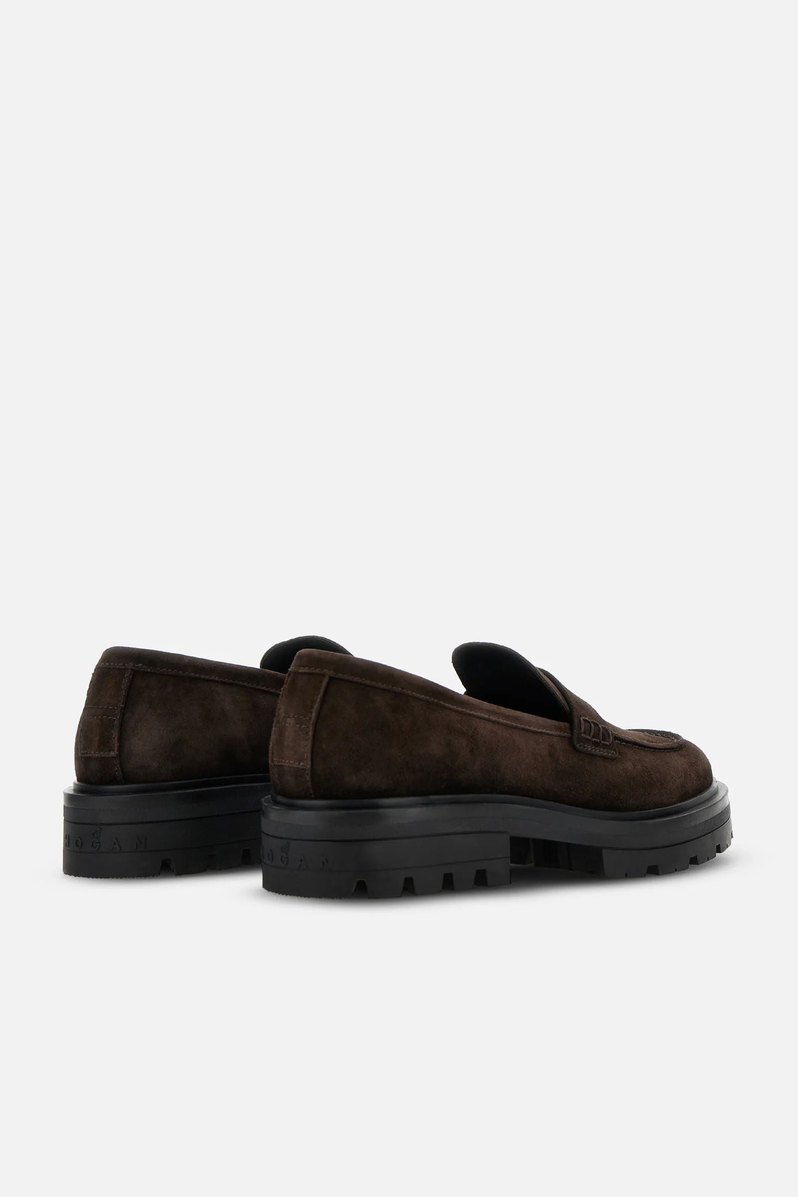 Hogan Mocassino Scamosciato Marrone Uomo-3