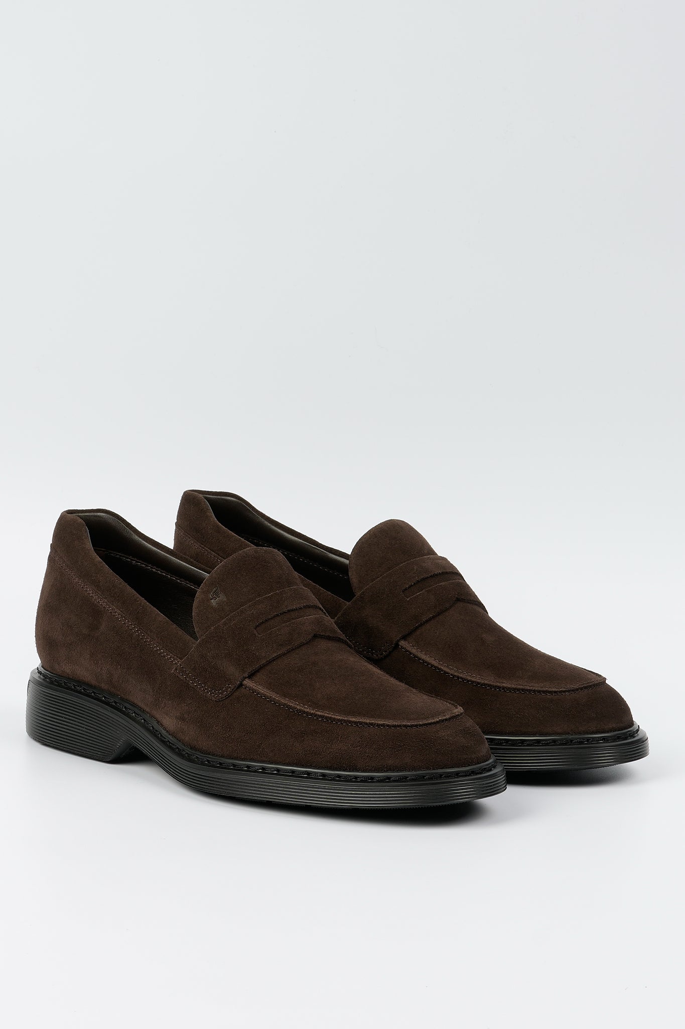 Hogan Mocassino in Suede Marrone Uomo-2