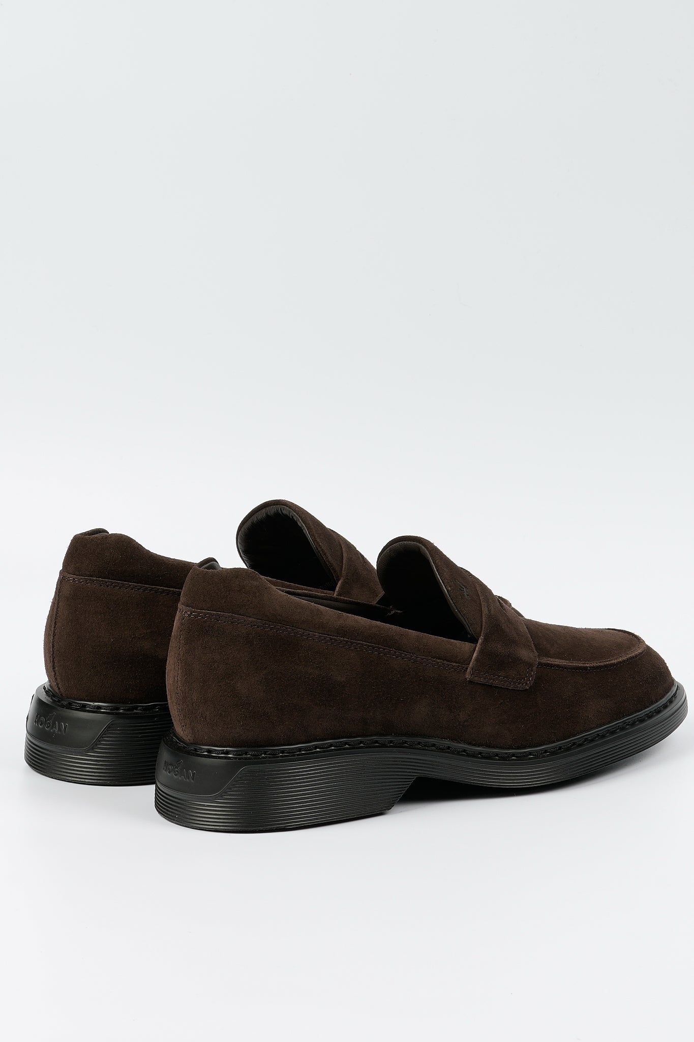 Hogan Mocassino in Suede Marrone Uomo-3