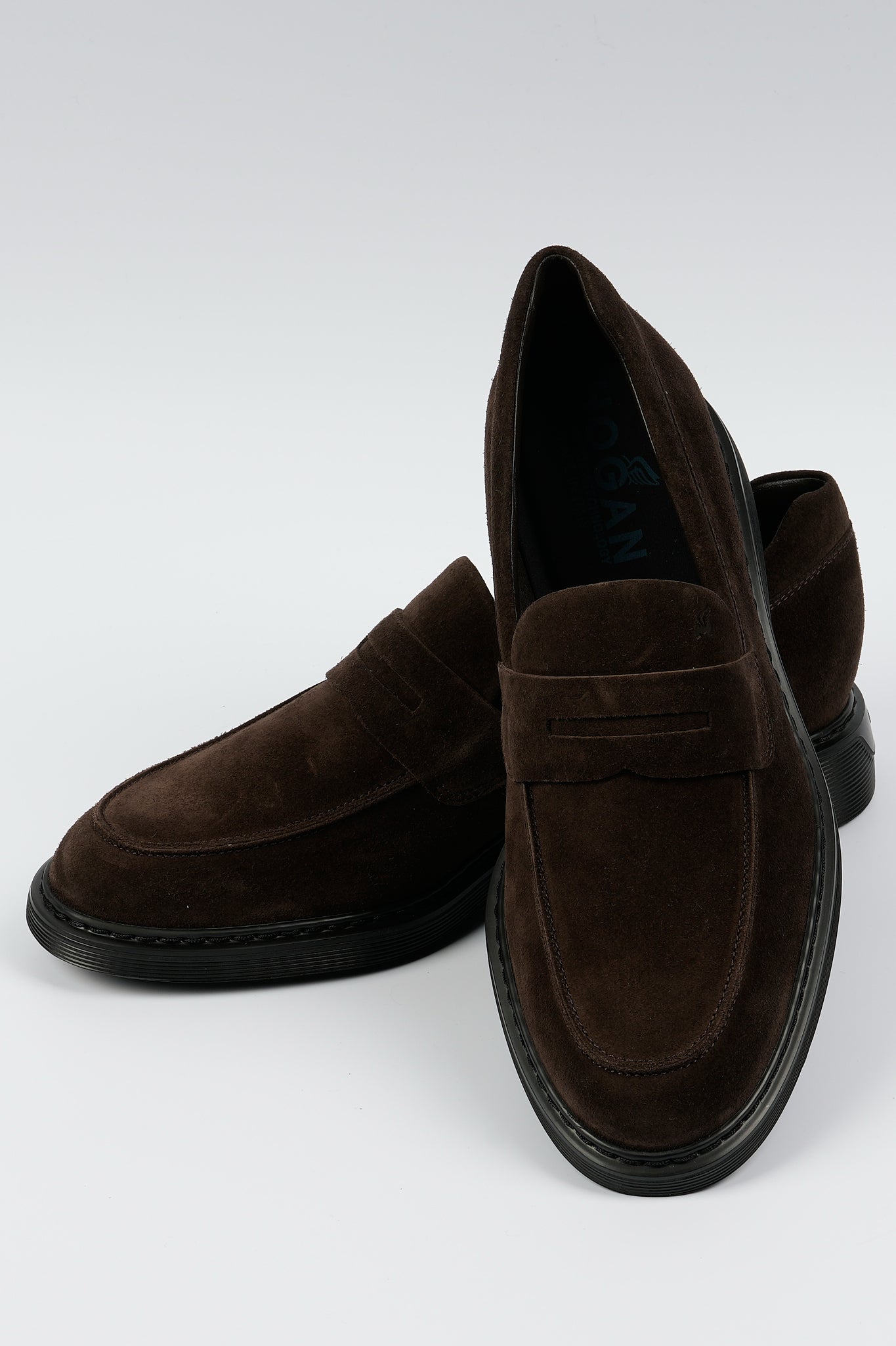 Hogan Mocassino in Suede Marrone Uomo-5