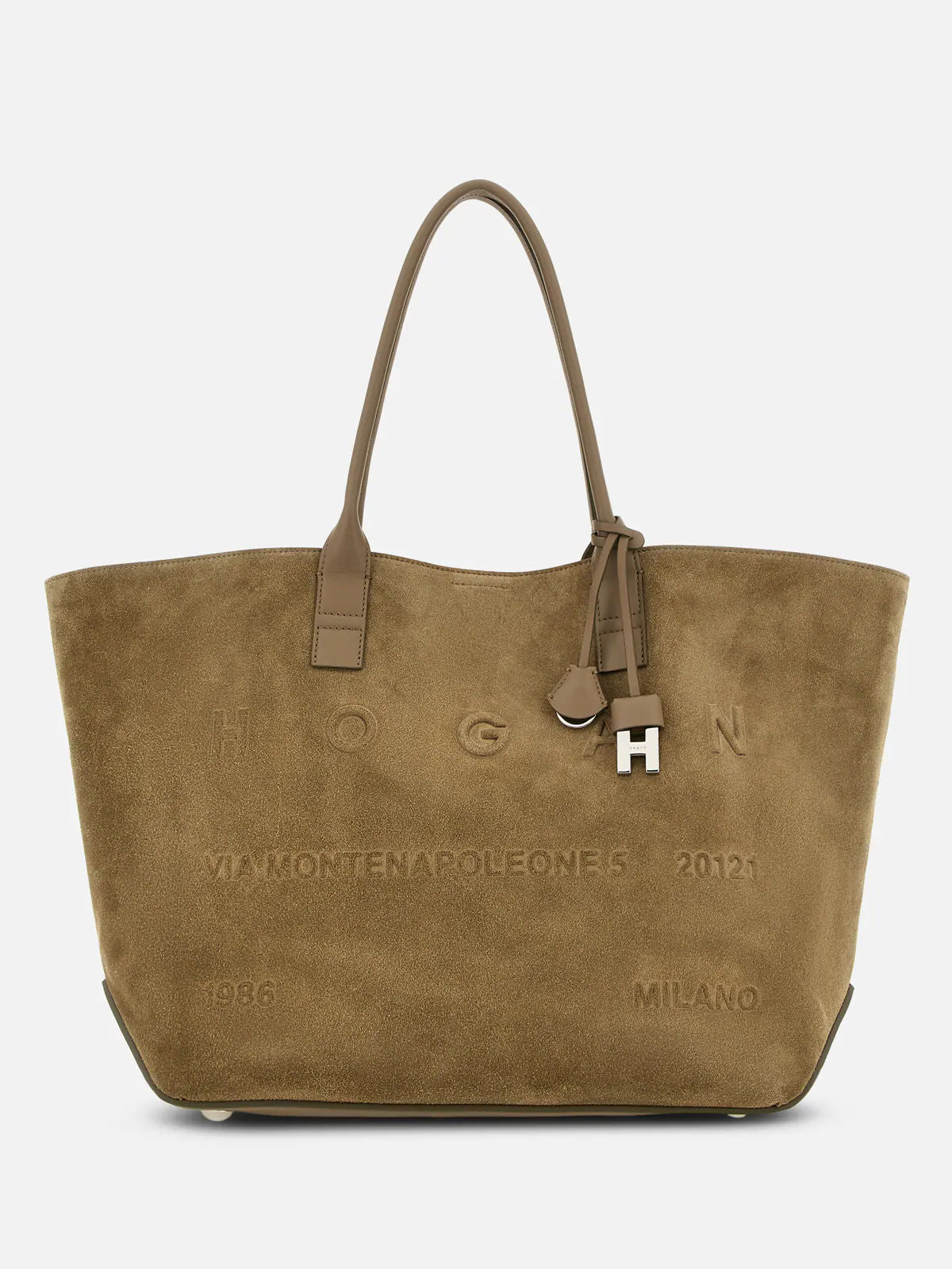Hogan Shopping Bag in Camoscio Beige Donna-1