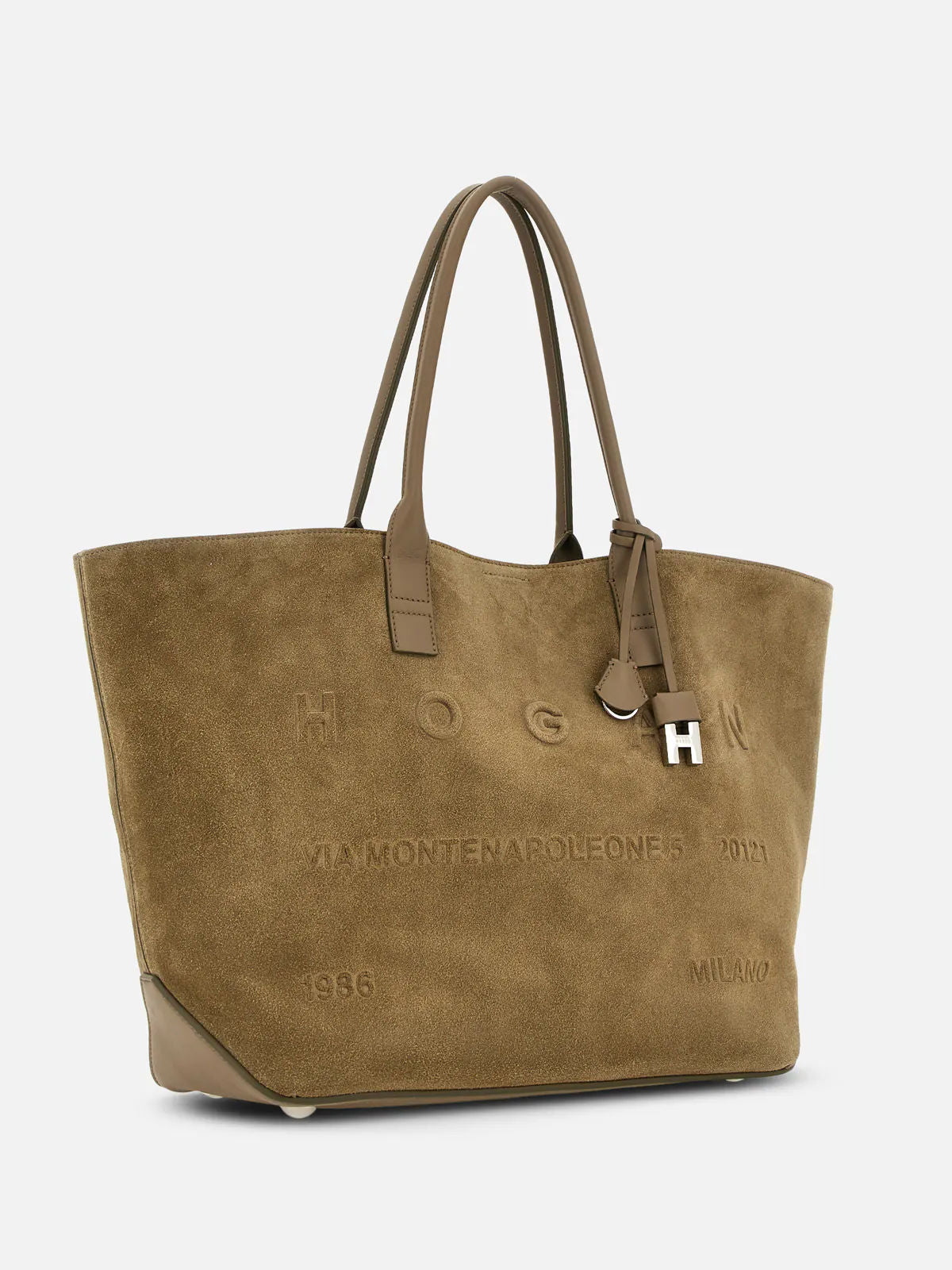 Hogan Shopping Bag in Camoscio Beige Donna-4