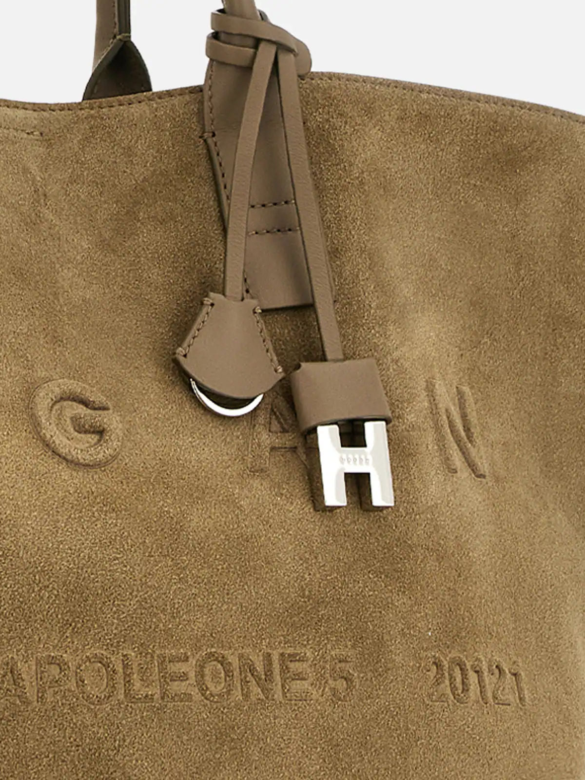 Hogan Shopping Bag in Camoscio Beige Donna-7