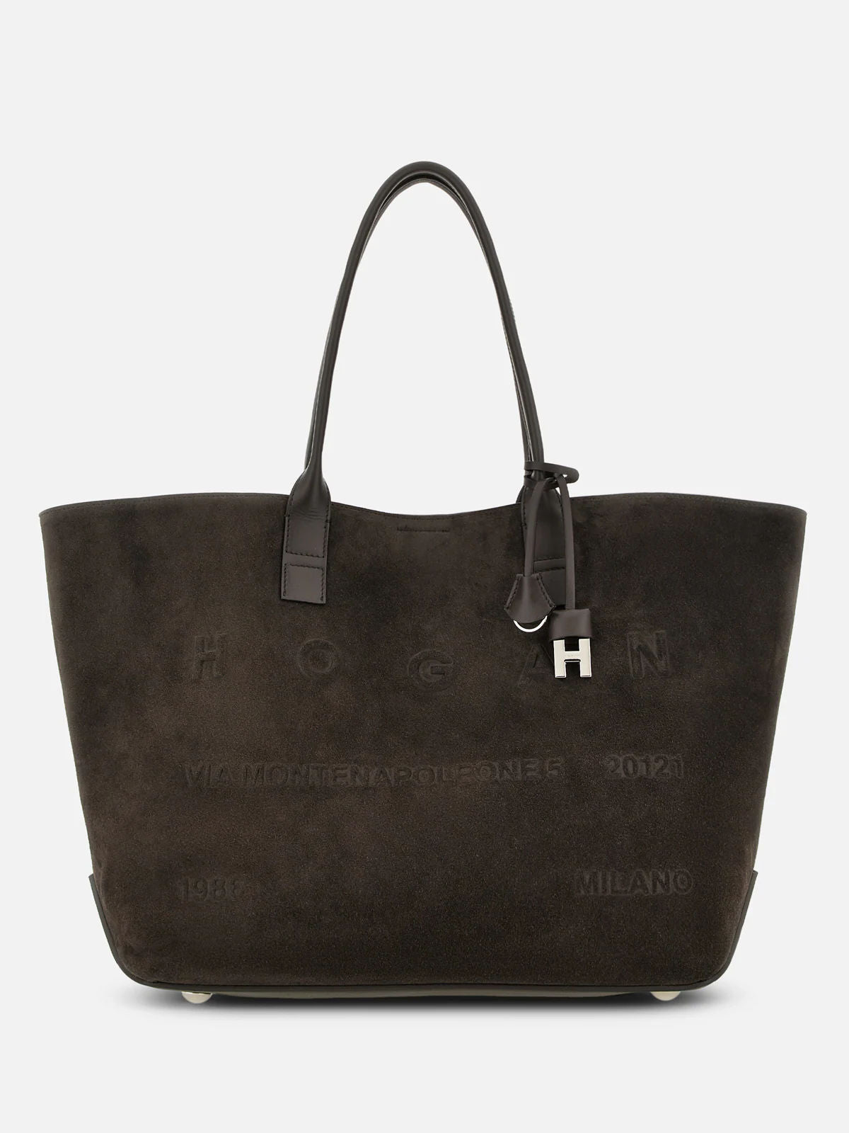 Hogan Shopping Bag in Camoscio Marrone Donna-1