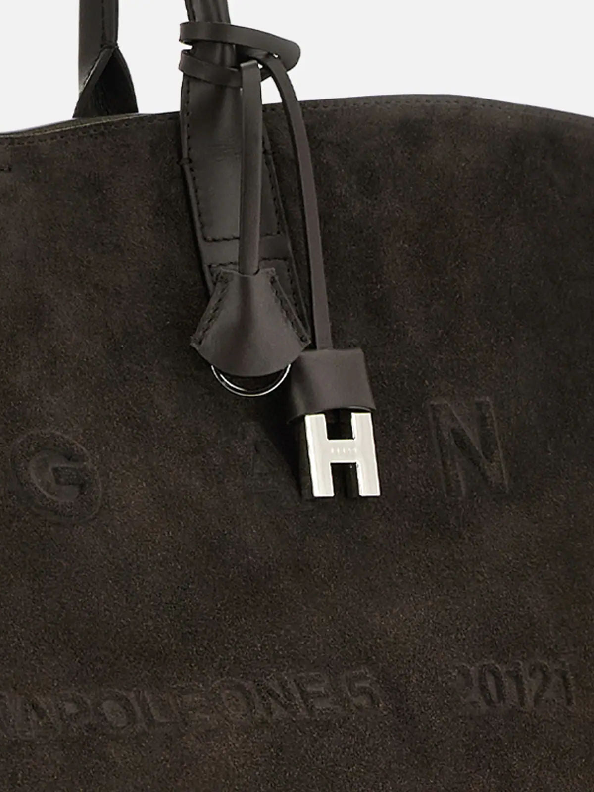 Hogan Shopping Bag in Camoscio Marrone Donna-9