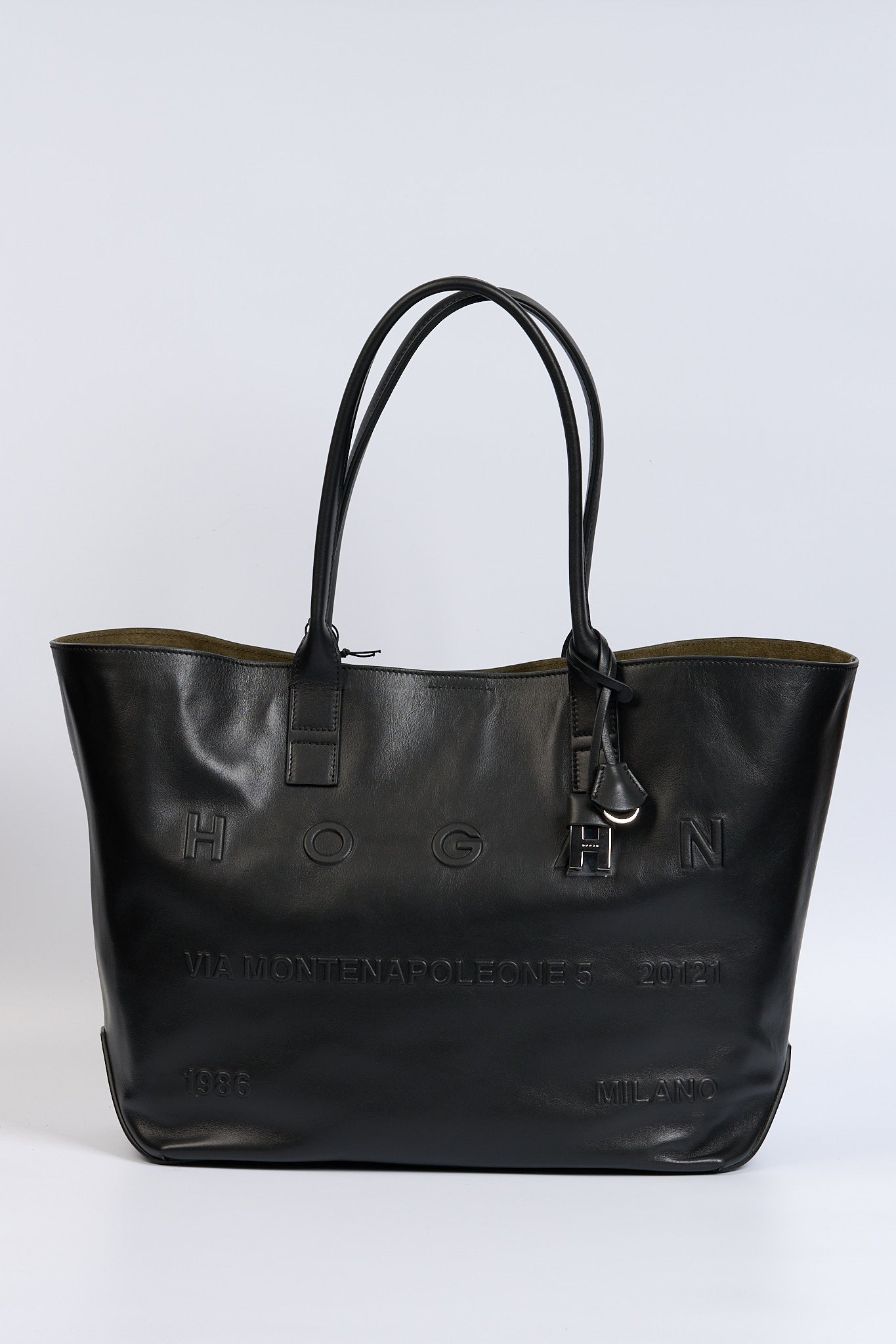 Hogan Shopping Bag in Pelle Nero Donna-1