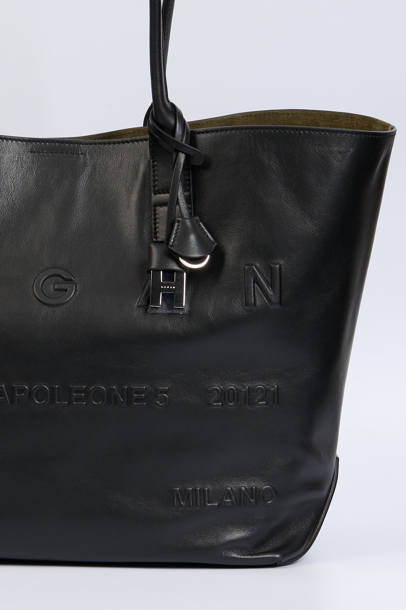 Hogan Shopping Bag in Pelle Nero Donna-2