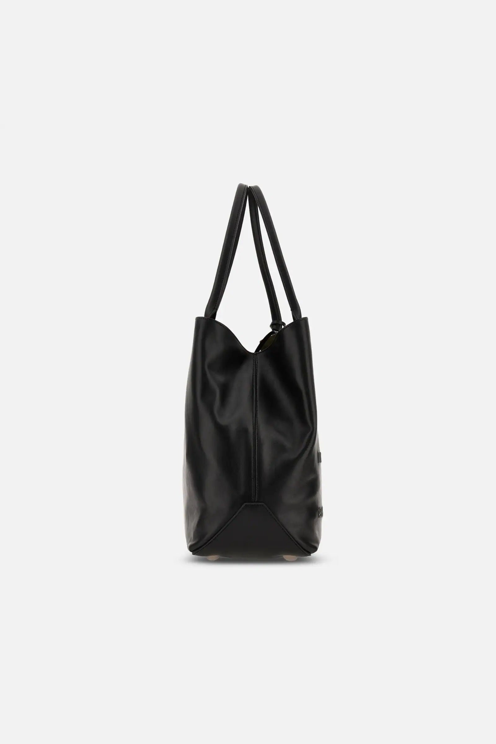 Hogan Shopping Media Pelle Nero Donna-3