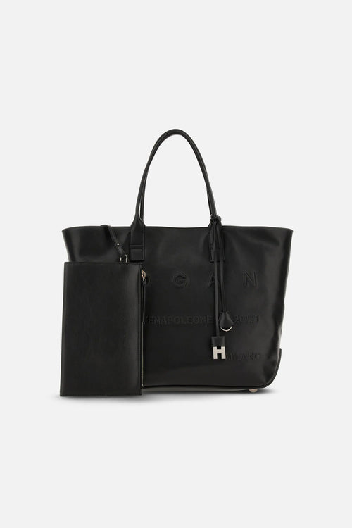 Hogan Shopping Media Pelle Nero Donna