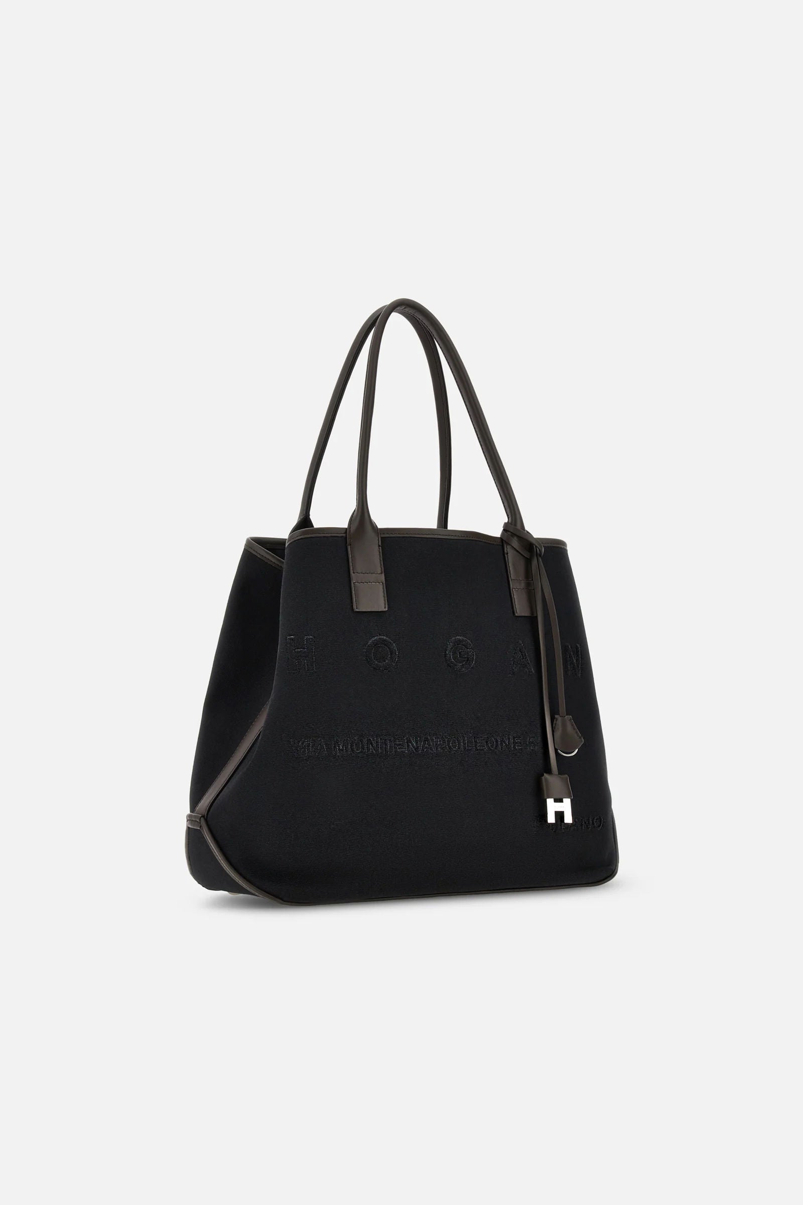 Hogan Shopping Media Tessuto Nero/marrone Donna-3
